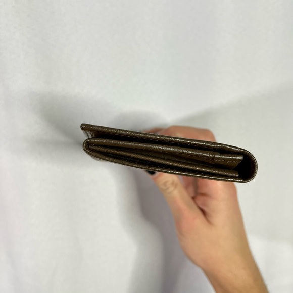 Burberry | vintage retro nova-check plaid canvas brown leather slim long wallet - Picture 3 of 11